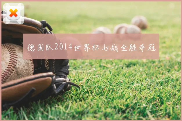 德国队2014世界杯七战全胜夺冠